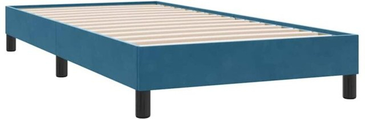 vidaxl Polsterbett aus Samt und Holzwerkstoff in Blau, B/T/H: 90 x 220 x 223 cm - Bild 1
