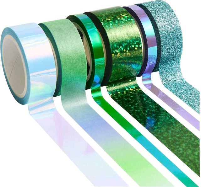 Rico Design Paper Poetry Mixed Tape Set Glamour in Blau-Mix und Grün - Bild 1