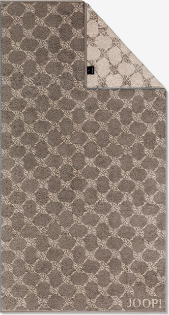 Joop! Living Duschtuch Cornflower aus Baumwolle in Graphit und Beige mit floralem Design - Bild 1
