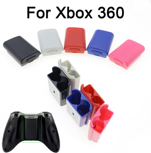 TingDong Batterie-Rückabdeckung für Xbox 360 Wireless Controller, AA Batteriehalter Gehäuseabdeckung, Farbe: Weiß - Bild 1