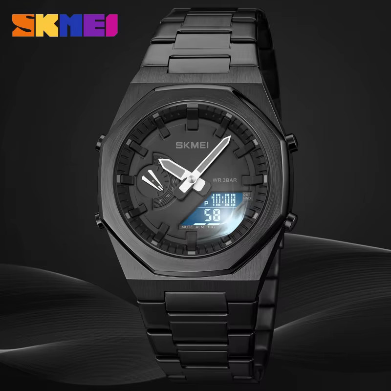 SKMEI Armbanduhr, Digitaluhr, Quarz, Edelstahl, Herren - Bild 3