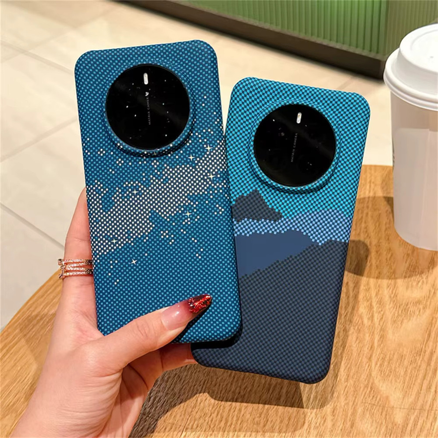 Stoßfeste Kevlar-Carbonfaser Schutzhülle mit Magnetfunktion für Honor Magic 6 Pro und Honor Magic 6 Ultra in Schwarz oder Blau - Bild 1