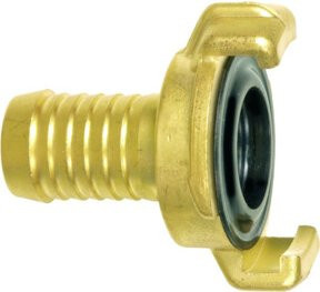 GEKA Schlauchstück MS aus Messing in Gold, 1/2 Zoll, 13 mm - Bild 1