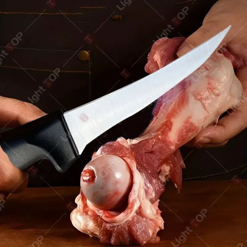 Professionelles Filet-Ausbeinmesser aus Edelstahl mit Kunststoffgriff und Schutzhülle - Bild 3