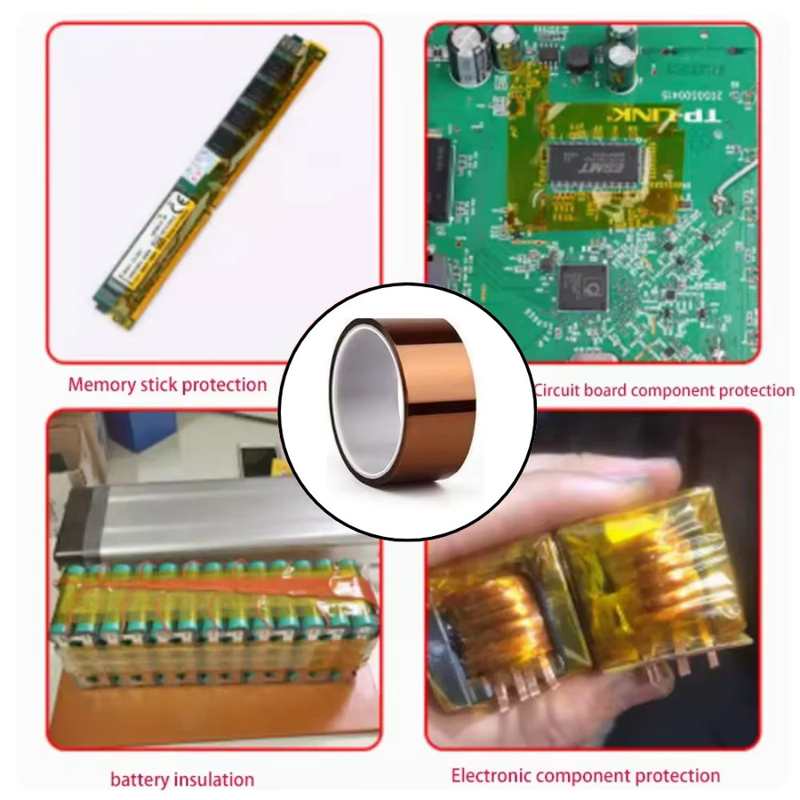 Gold Finger Hochtemperatur-Polyimidband als hitzebeständiger Isolierkleber für das Löten von Leiterplatten, 3D-Druck und Batterieschutz in Gold - Bild 3
