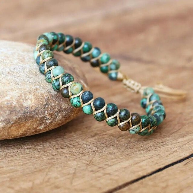 NEIPO Armband, Perle, Jaspis, Messing, Damen - Bild 1