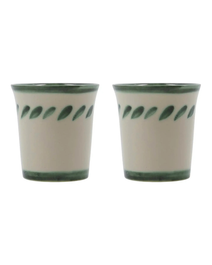 House Doctor Becher Diva Grün 2er-Set Höhe: 9 cm - Bild 1