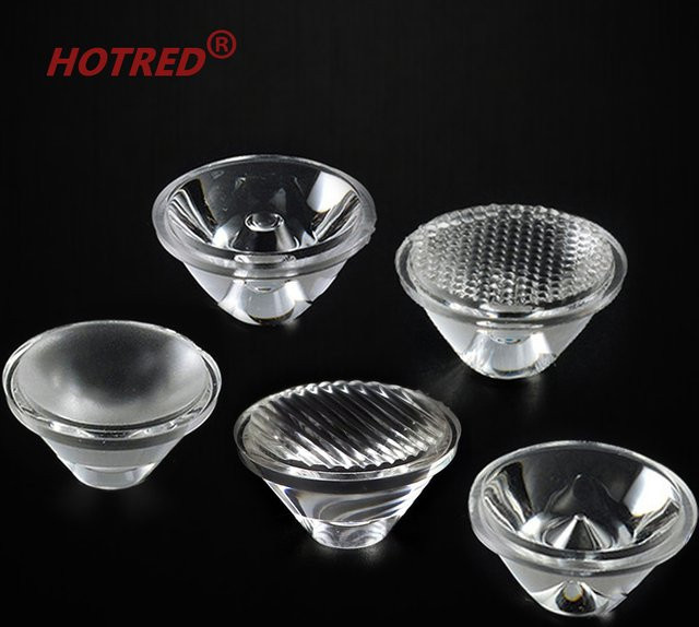 HotRed LED-Linse aus transparentem PMMA mit optischem Reflektor-Kollimator, Durchmesser: 20 mm, verschiedene Abstrahlwinkel für 1W 3W 5W LEDs - Bild 1