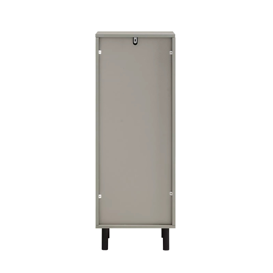 SoBuy Wäscheschrank BZR132-NG mit ausklappbarem Wäschesack in Naturgrau, B/T/H: 31,5 x 30,0 x 86,0 cm - Bild 2