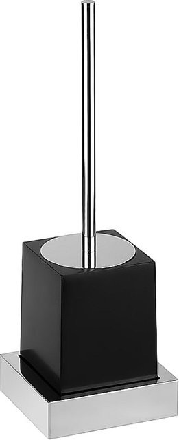 Brillantbad MAX WC-Bürstengarnitur aus Polyresin und Messing in Schwarz, H x B x T: 12,5 x 38,6 x 10,5 cm - Bild 1