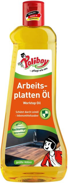 Poliboy Arbeitsplatten Öl, wasserbasiert, lebensmittelecht und wasserabweisend, 500 ml - Bild 1