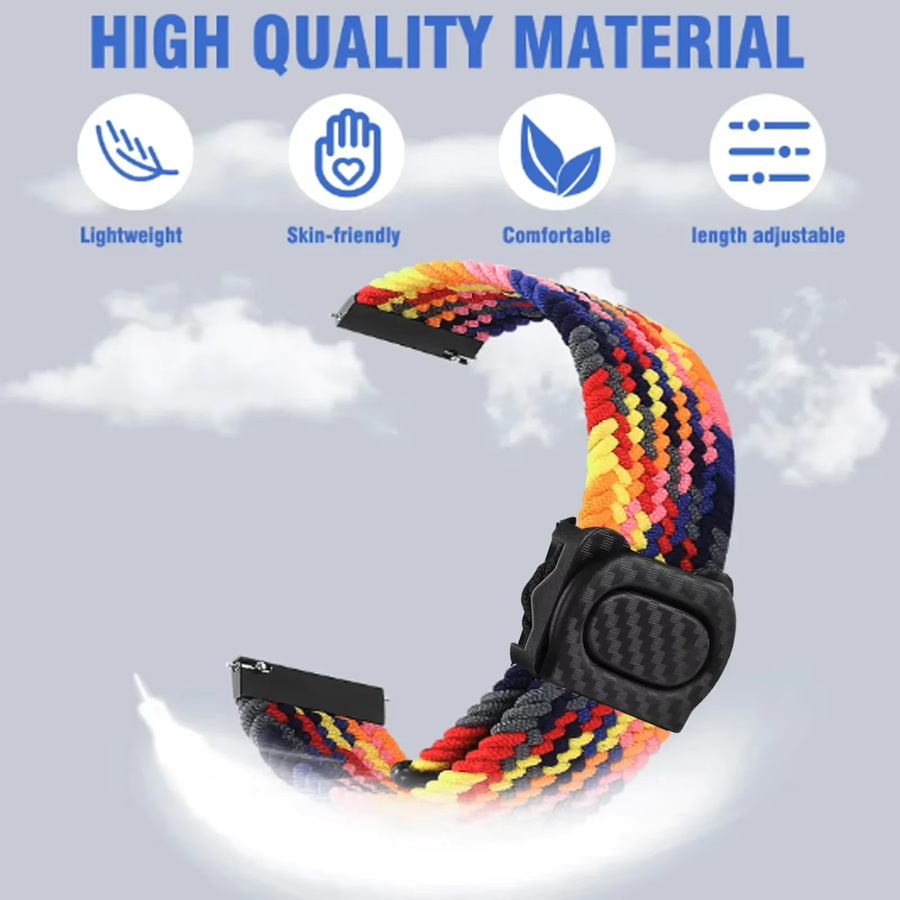 DAINU Uhrenarmband Nylon, Rosa, Garmin Instinct 2S, Descent MK3 43 mm, Descent MK3i 43 mm - Bild 3