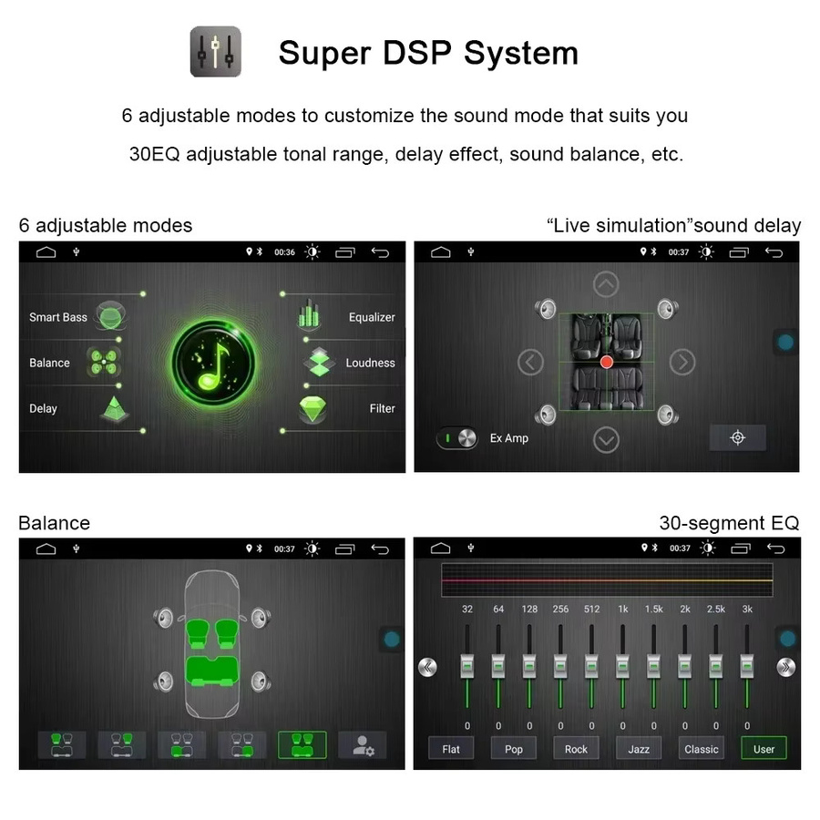 Sadocom Android 14.0 Multimedia-Navigationssystem mit Carplay, DSP, GPS und Wifi für Porsche Cayenne 955 957 958 (2011-2017), 8-Core, 8GB RAM, 256GB Speicher, Schwarz, 2 Din - Bild 4