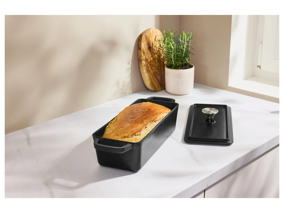 SILVERCREST Premium-Gusseisenbrotbackform, rechteckig, Schwarz - Bild 2
