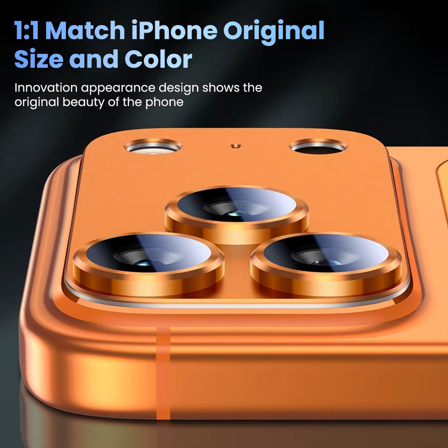 NNBILI Kameraobjektivschutz für iPhone 17 Pro und iPhone 17 Pro Max, 2 Stück, Orange - Bild 2
