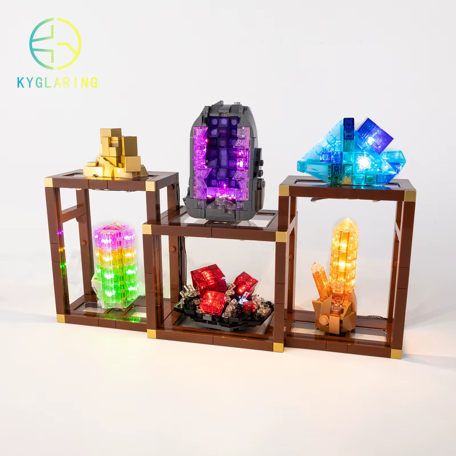 Kyglaring LED-Licht-Set RGB Multicolor für Mineralien-Sammlung 21362 Bausteine Dekorative Lampe aus Kunststoff - Bild 3