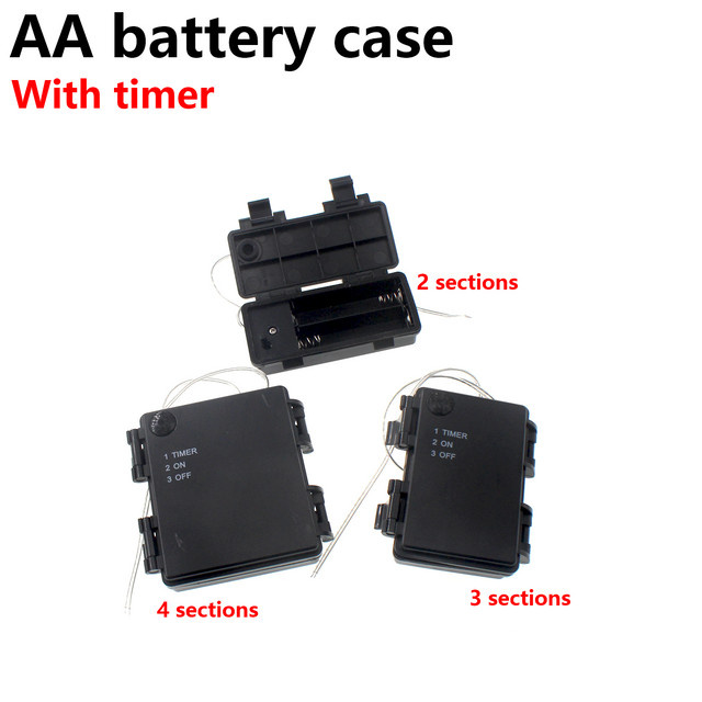 Hongqichip Wasser- und staubdichte AA 3V Nr. 5 Batteriehalterung mit Timerfunktion in Schwarz - Bild 1