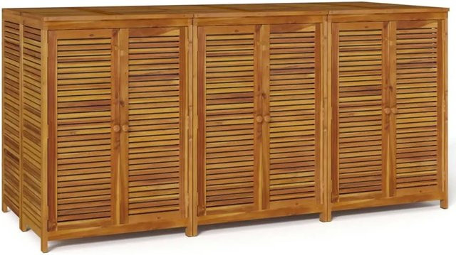 vidaXL Gartenbox aus geöltem Akazien-Massivholz in Braun, B/T/H: 210 x 87 x 104 cm - Bild 1