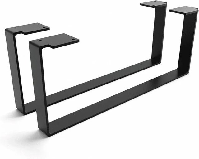 HEVVA Möbelfüße LUXEMBURG 2er Set Schwarz Höhe: 20 cm, Tiefe: 50 cm - Bild 1