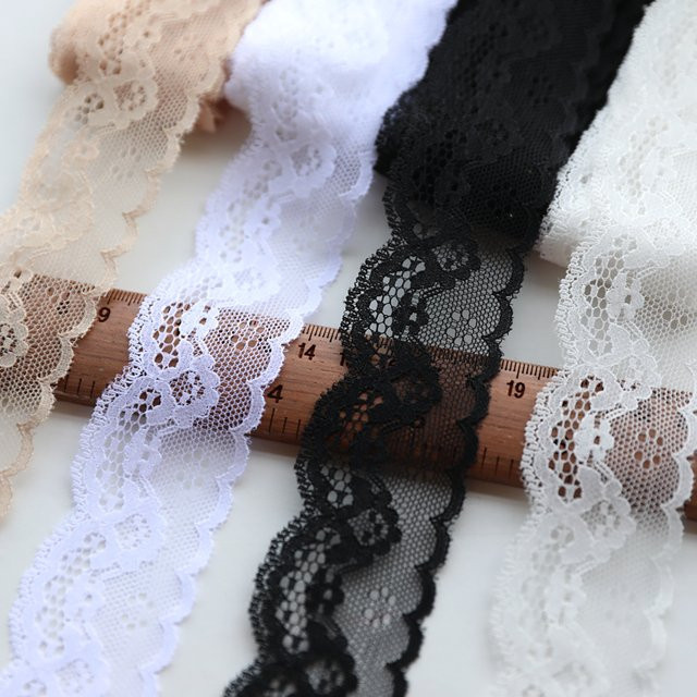 Schwarze Spitzenborte mit Muschelstickerei, 5 Meter Venise Lacetrim für DIY Handwerk und Kleidungszubehör - Bild 1