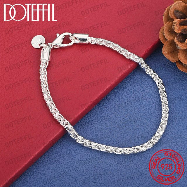 DOTEFFIL Armband 925 Silber, geflochten, Unisex - Bild 1