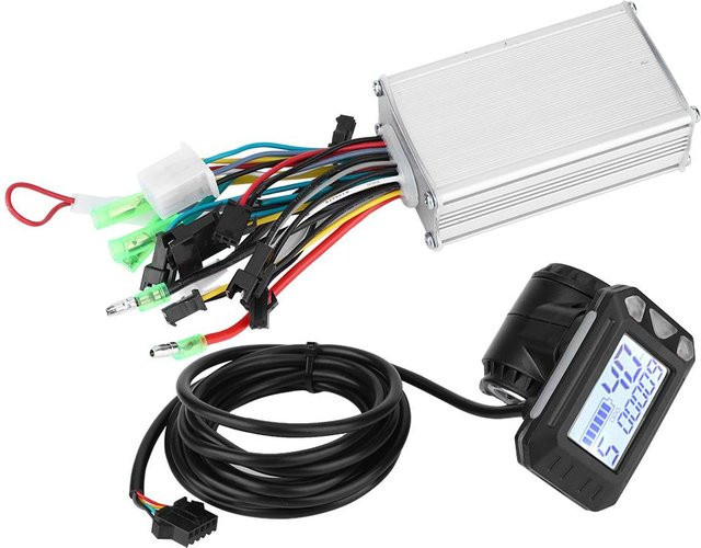 Igeteck Elektrofahrrad Controller Kit mit wasserdichtem LCD-Anzeigefeld und bürstenlosem Motor in Weiß, 350W 36V - Bild 1
