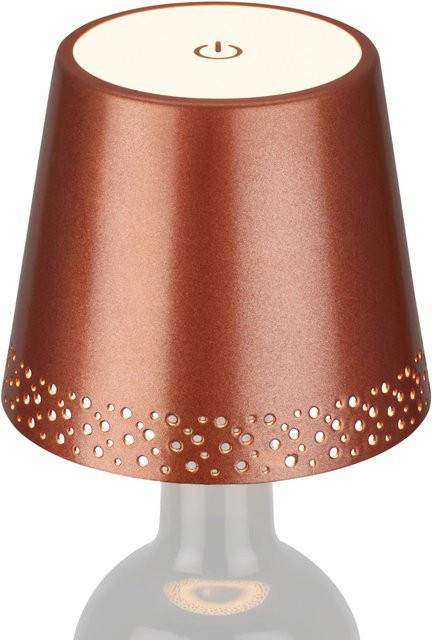Brilo Akku-Flaschenlicht Flaska in Kupfer-Matt und Gold, 2,6W - Bild 1