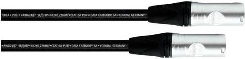Cordial 15625 RJ45 Patchkabel CAT 6a SF/UTP Ethernet LAN Datenkabel Schwarz 20 m - Bild 1