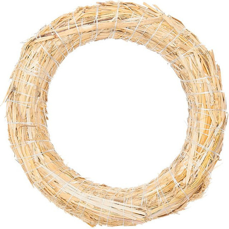 Rico Design Strohkranz für festliche Dekoration, Durchmesser: 20 cm, Höhe: 4 cm