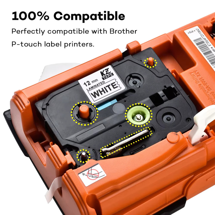 Brother kompatibles Etikettenband für P-touch PTH110 und PTD210, Thermodruck, Breiten: 6 mm, 9 mm, 12 mm, 18 mm, 24 mm, 36 mm - Bild 2