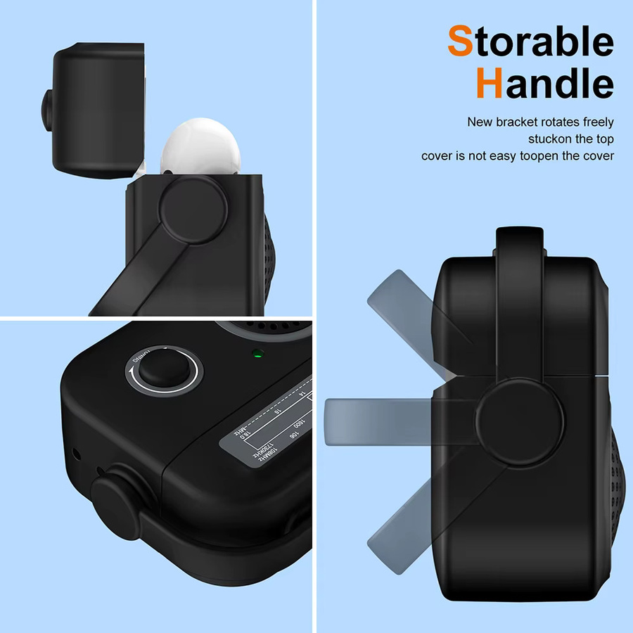 Stoßfeste Silikon-Schutzhülle im Retro-Radio-Design für Apple AirPods Pro 3, Farbe: Gelb - Bild 5