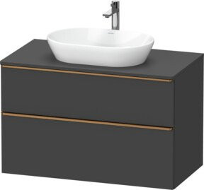 Duravit Waschtischunterschrank D-Neo in Grau Matt, Wandhängend, Breite: 100 cm, Tiefe: 55 cm, Höhe: 66,4 cm - Bild 1