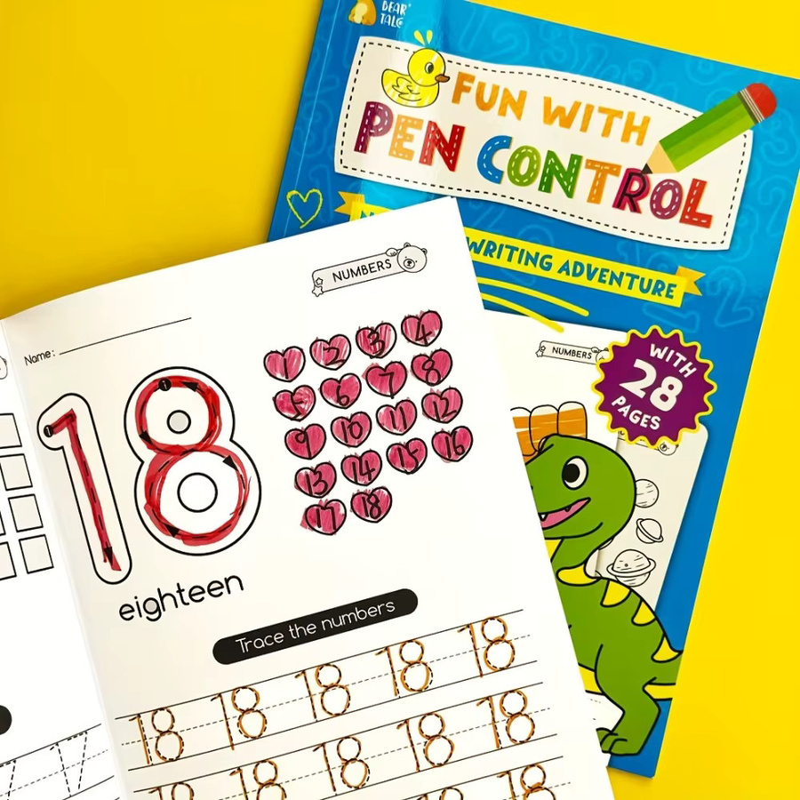 SONGYI Vorschul-Mathe-Arbeitsbuch zur Zahlenverfolgung und Stiftkontrolle für Kinder in Multicolour - Bild 3