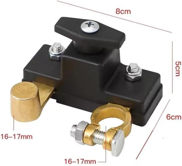 Batterie-Trennschalter für Auto und RV mit Messing-Partition in Gold oder Schwarz für 12V und 24V - Bild 1