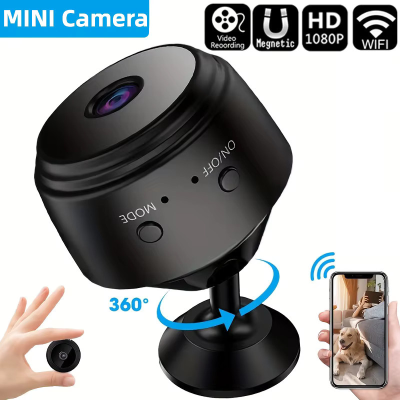 Regaton A9 Mini WiFi-Videorekorderkamera als intelligente Sicherheitsüberwachungskamera in Schwarz mit App-Steuerung - Bild 2