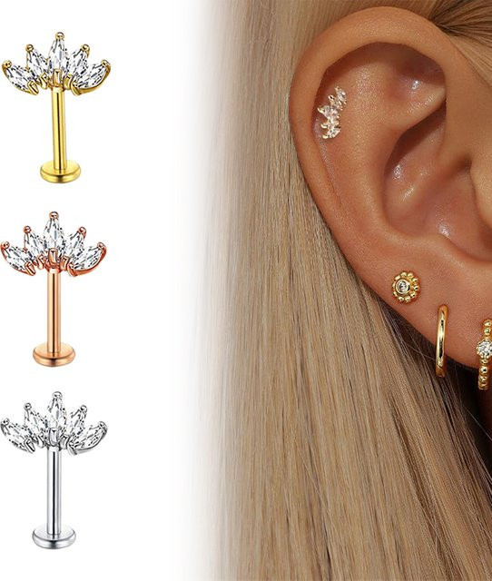 mling Helix-Ohrring Edelstahl, Zirkonia, Unisex - Bild 1