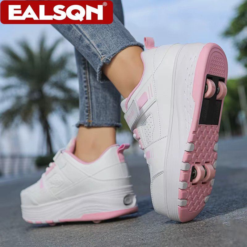 4-Rad-Rollschuhe, 2-in-1 Laufschuhe, abnehmbare Räder - Bild 2