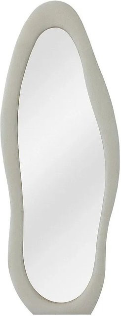 Vente-unique Wandspiegel Lavina in Cremefarben mit organischem und asymmetrischem Design, Breite: 60 cm, Höhe: 160 cm, Tiefe: 30 cm - Bild 1