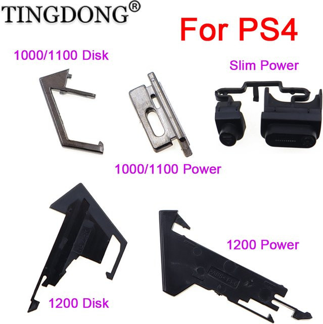 Sony Ein-/Ausschalter und Auswurf-Taste für PS4 1000, 1100, 1200 und Slim in Schwarz mit Clip - Bild 1