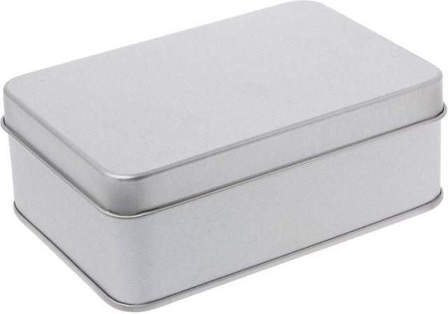 After Journey Aufbewahrungsbox aus Metall in Silber, Organizer für Münzen, Schlüssel oder Süßigkeiten, B/T/H: 10,7 x 7,2 x 4 cm - Bild 1
