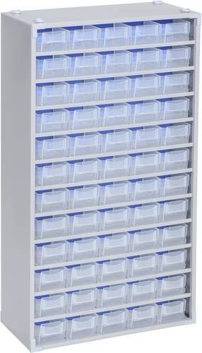 Allit Kleinteilmagazin VarioPlus ProM 57/120 in Silber und Transparent, B: 30,0 cm, H: 56,5 cm, T: 14,0 cm - Bild 1