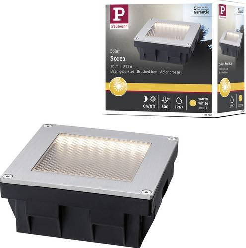 Paulmann Solar-LED-Boden-Einbauleuchte für den Garten, quadratisch, Silber/Grau, Warmweiß - Bild 1