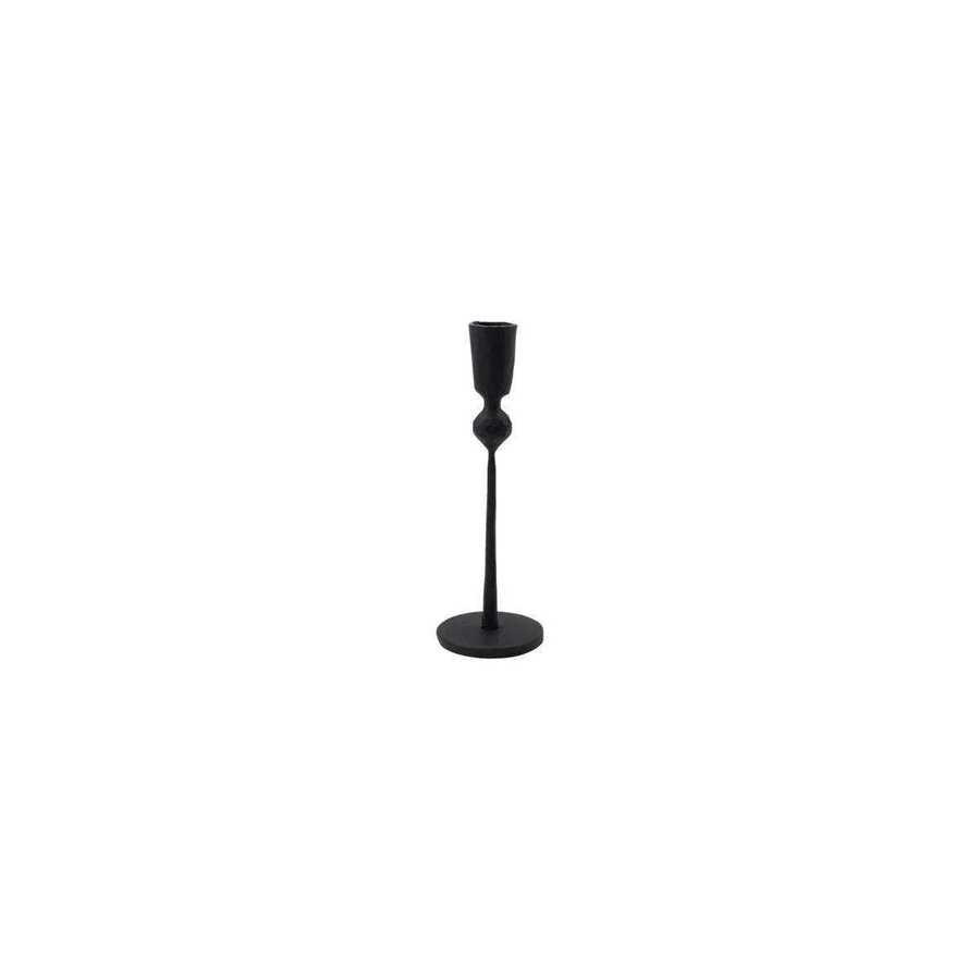 House Doctor Kerzenhalter Trivo aus Eisen in Schwarz, Höhe: 18 cm - Bild 1