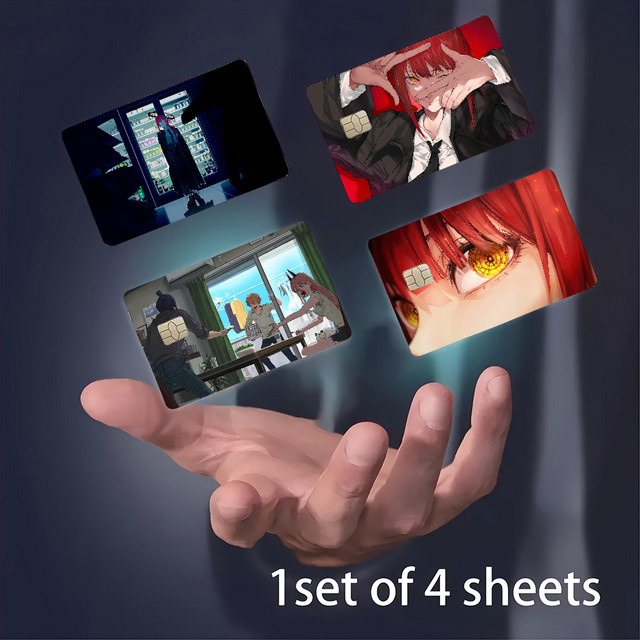 Chainsaw Man Sticker Set für Kreditkarten und Debitkarten in verschiedenen Designs - Bild 1