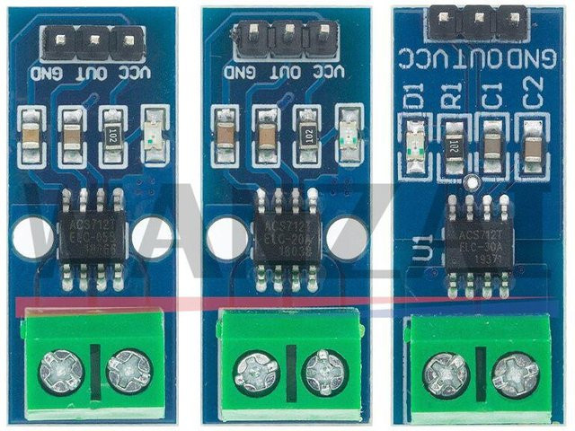 AITEWIN ROBOT ACS712 Hallsensor Modul für Arduino in Blau (5A, 20A, 30A) - Bild 1
