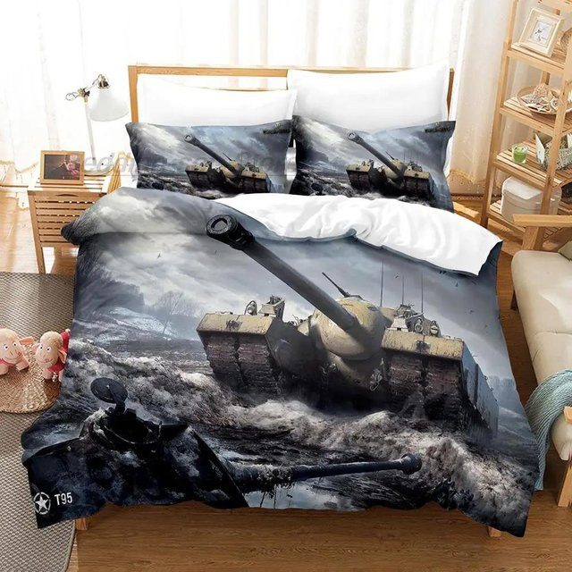 World Of Tanks Bettwäscheset mit 3D-Druck, Multicolor, B/H: 140 x 210 cm - Bild 1