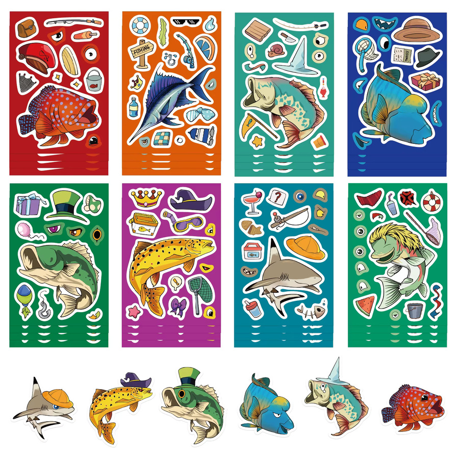 Wasserdichte Cartoon Puzzle Aufkleber für DIY Handwerk in Mehrfarbig - Bild 4