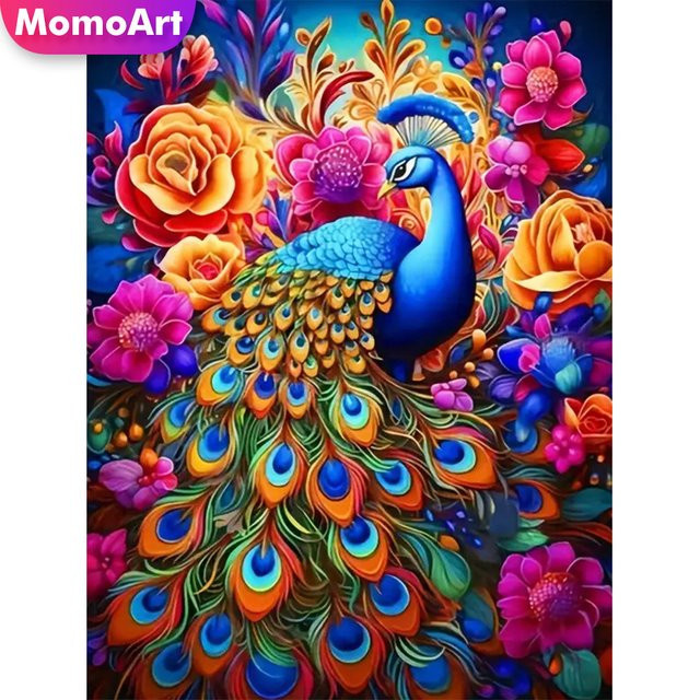 Momoart Diamantmosaik Stickerei bunte Wolken Landschaft mit quadratischen Steinen in Multicolour - Bild 1