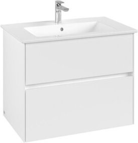 V&B Waschtischunterschrank Collaro in White Matt mit mittiger Waschtischöffnung, B/T/H: 76,1 x 48,0 x 61,0 cm - Bild 1