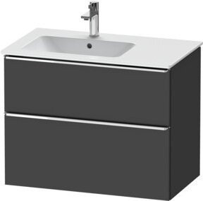 Duravit Waschtischunterschrank D-Neo in Weiß und Grau, 1 Schrank, Becken links, B/T/H: 81 x 46,2 x 62,5 cm - Bild 1